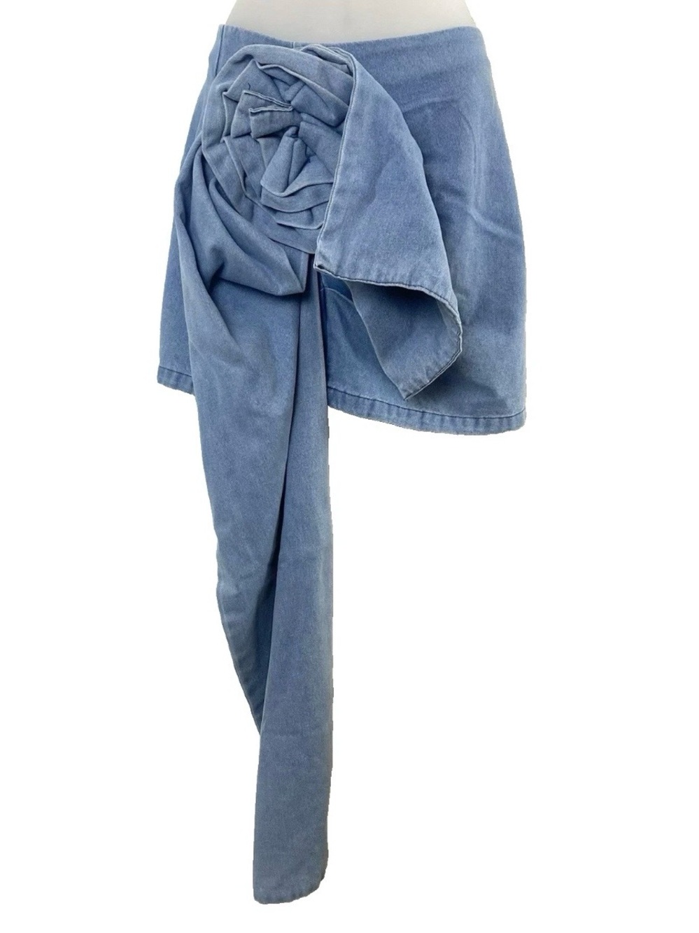 Mica's 3D Rose Denim Mini Skirt - Small